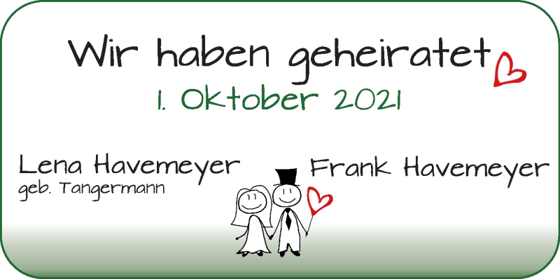 Hochzeitsanzeige von Lena Tangermann von Osterholzer Kreisblatt
