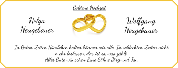 Hochzeitsanzeige von Helga Neugebauer von WESER-KURIER