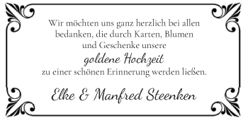 Hochzeitsanzeige von Elke Steenken von Osterholzer Kreisblatt