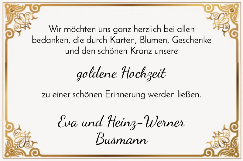 Hochzeitsanzeige von Eva Busmann von Osterholzer Kreisblatt