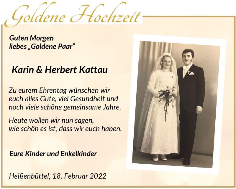 Hochzeitsanzeige von Karin Kattau von Osterholzer Kreisblatt