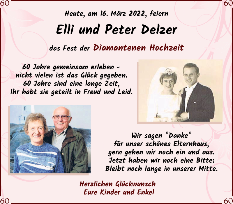 Hochzeitsanzeige von Elli Delzer von Die Norddeutsche