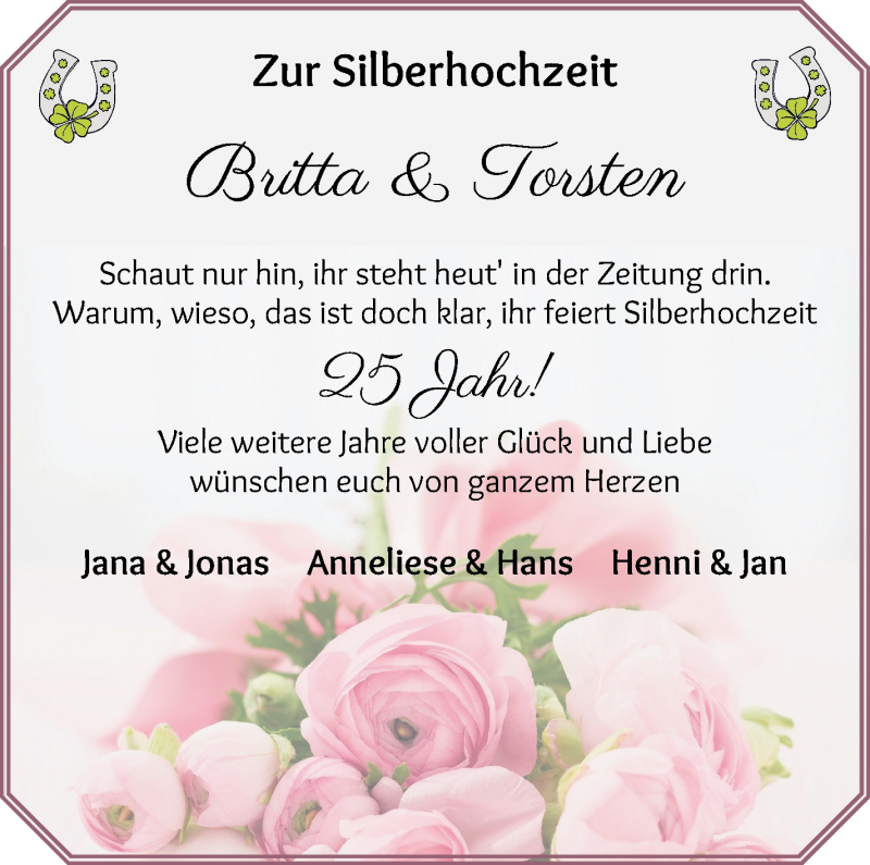 Hochzeitsanzeige von Britta   von Osterholzer Kreisblatt