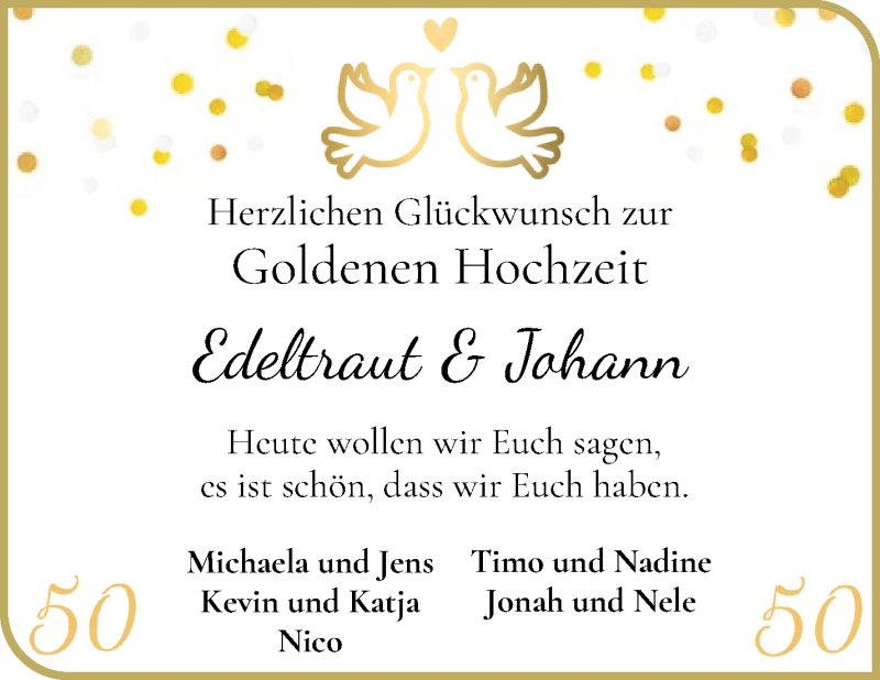 Hochzeitsanzeige von Edeltraut  von Osterholzer Kreisblatt