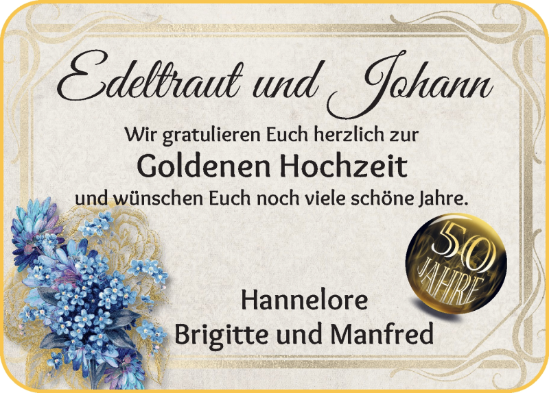 Hochzeitsanzeige von Edeltraut  von Osterholzer Kreisblatt
