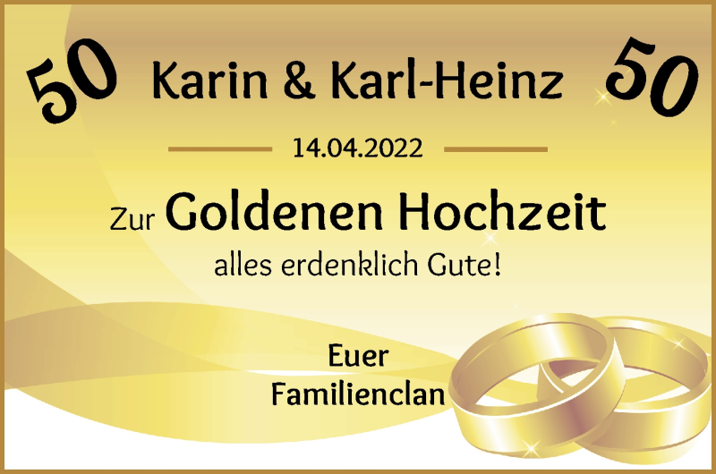 Hochzeitsanzeige von Karin  von WESER-KURIER