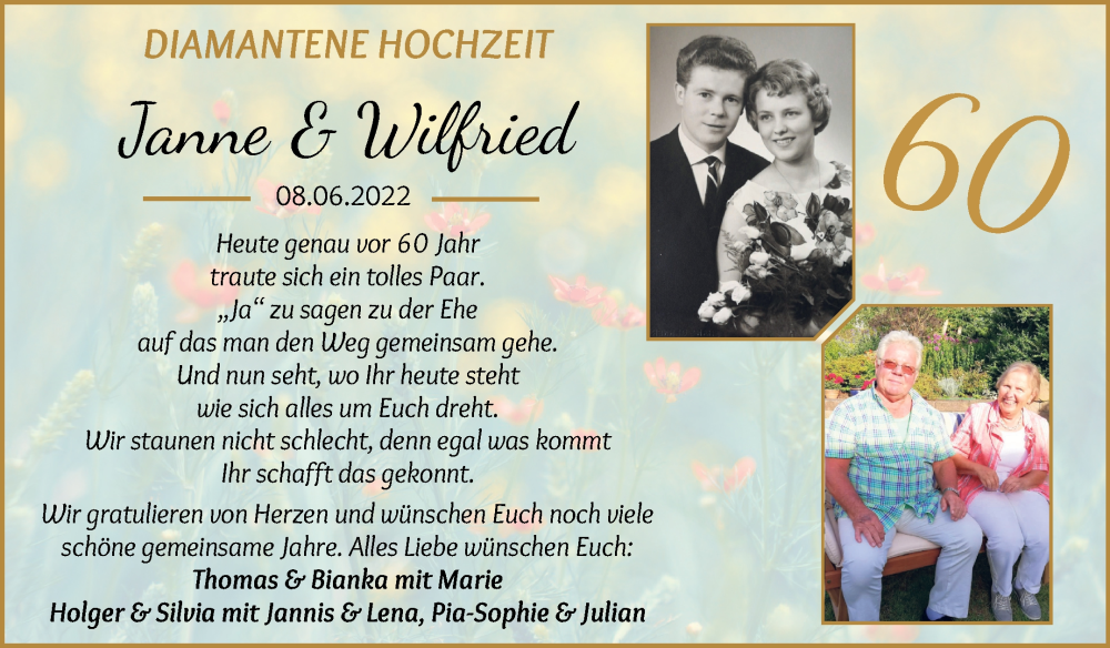Hochzeitsanzeige von Janne  von Die Norddeutsche