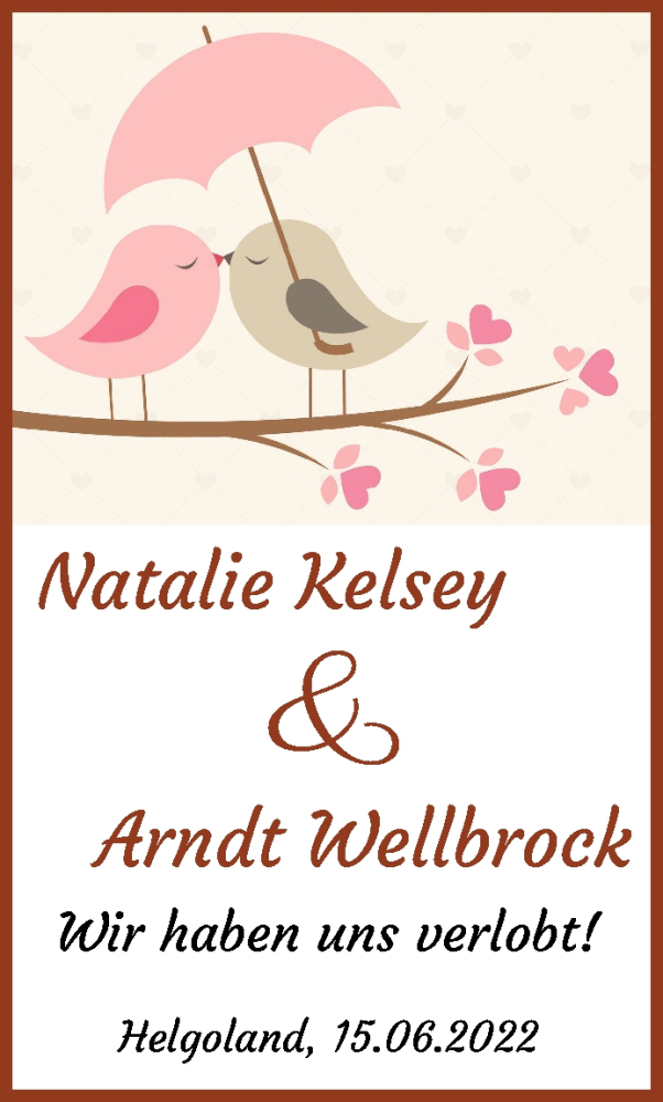 Hochzeitsanzeige von Natalie Kelsey von Osterholzer Kreisblatt