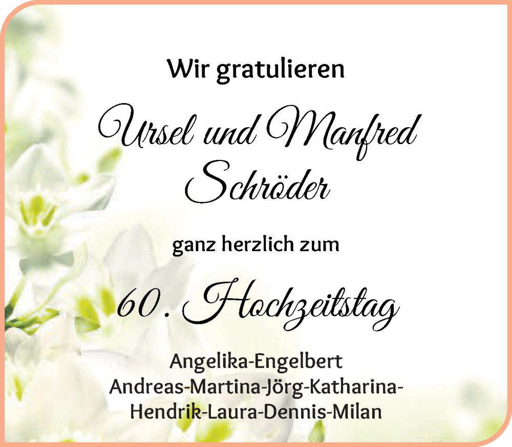 Hochzeitsanzeige von Ursel Schröder von WESER-KURIER