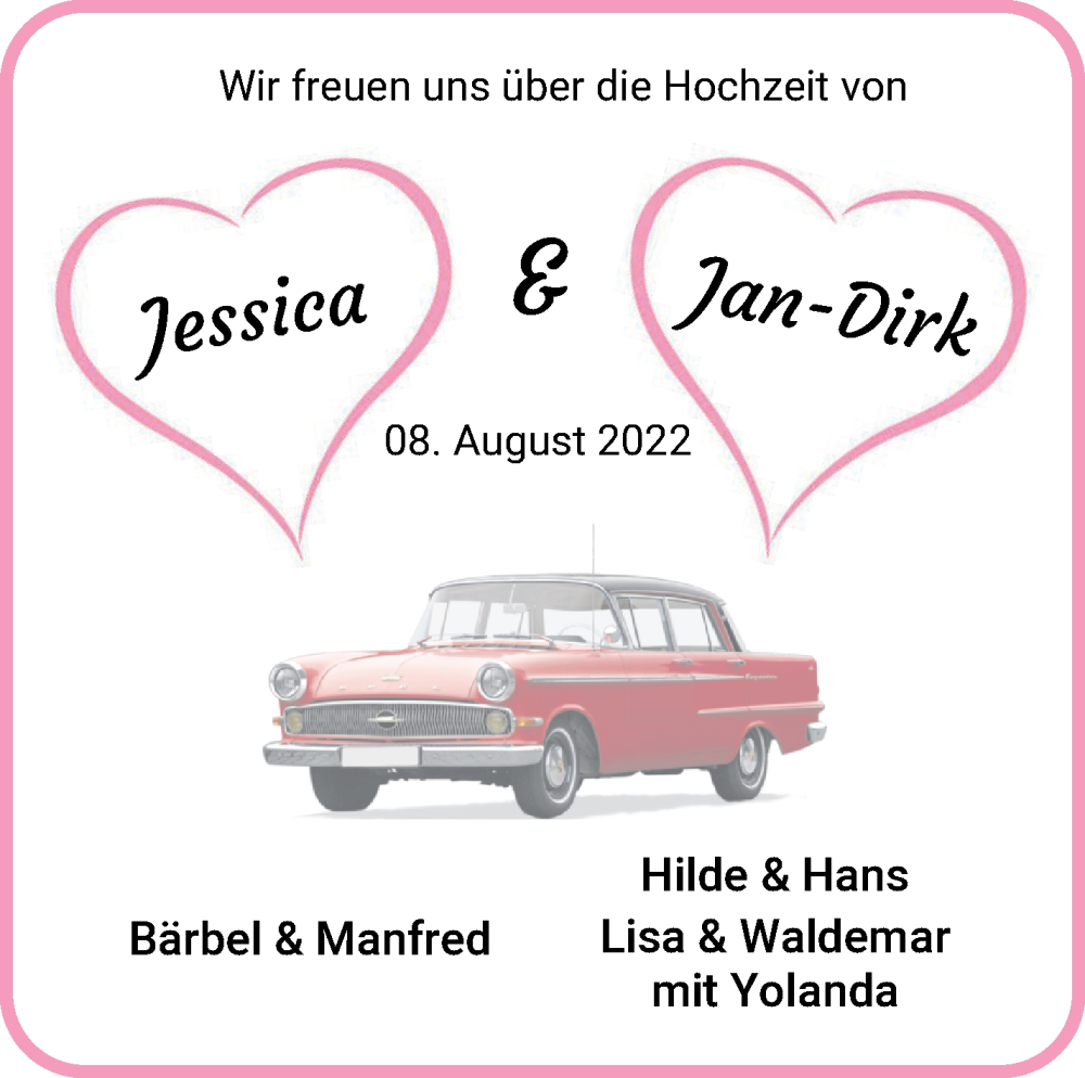 Hochzeitsanzeige von Jessica  von Wuemme Zeitung