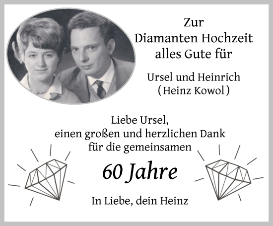 Hochzeitsanzeige von Ursel  von WESER-KURIER