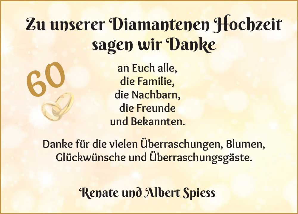 Hochzeitsanzeige von Renate Spiess von Osterholzer Kreisblatt