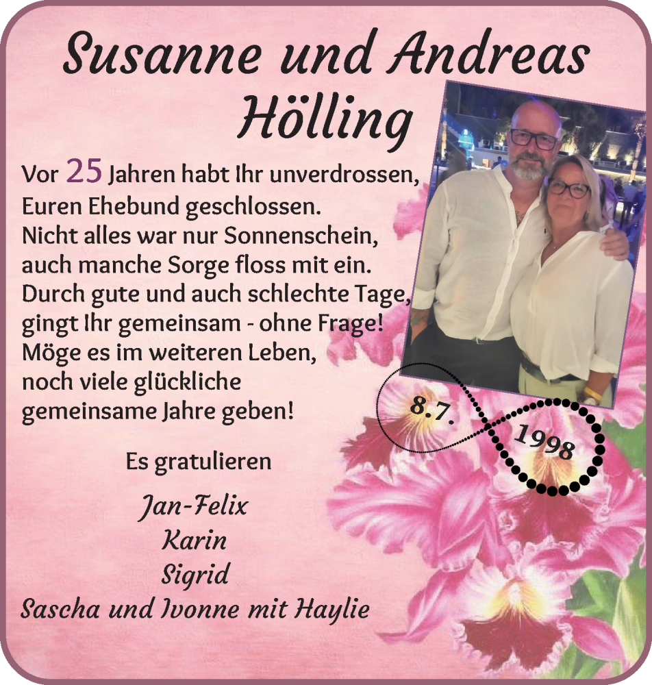 Hochzeitsanzeige von Susanne Hölling von Osterholzer Kreisblatt