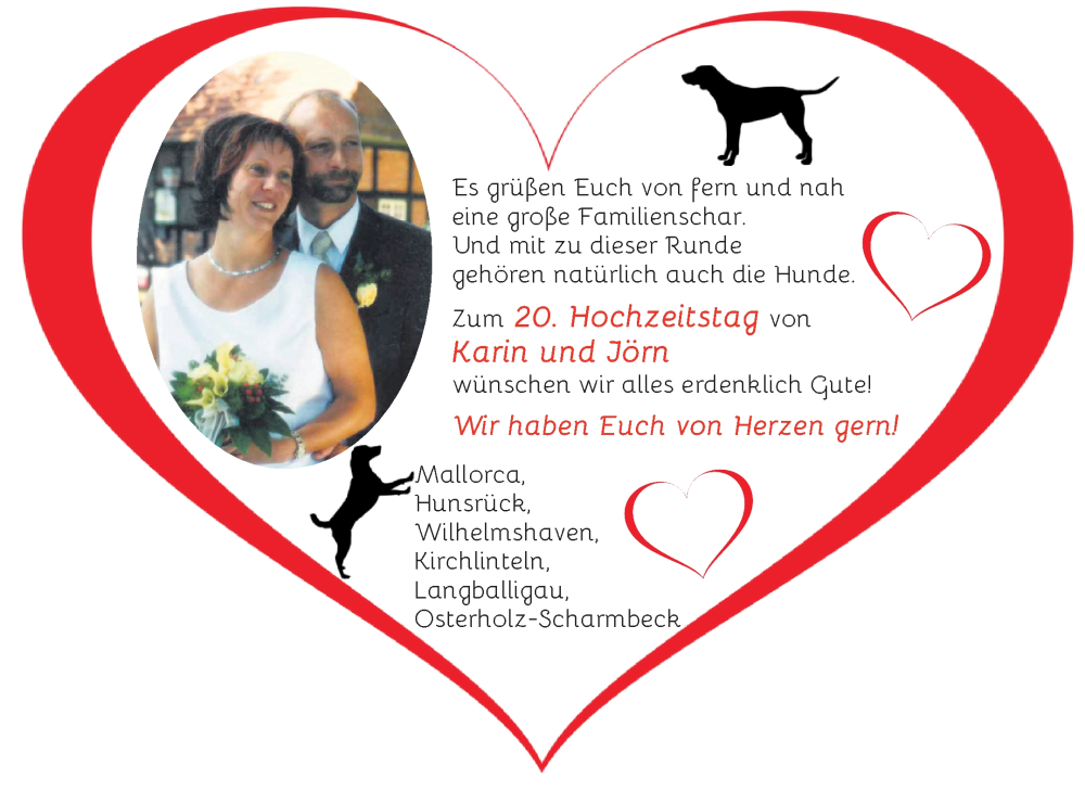 Hochzeitsanzeige von Karin  von Osterholzer Kreisblatt