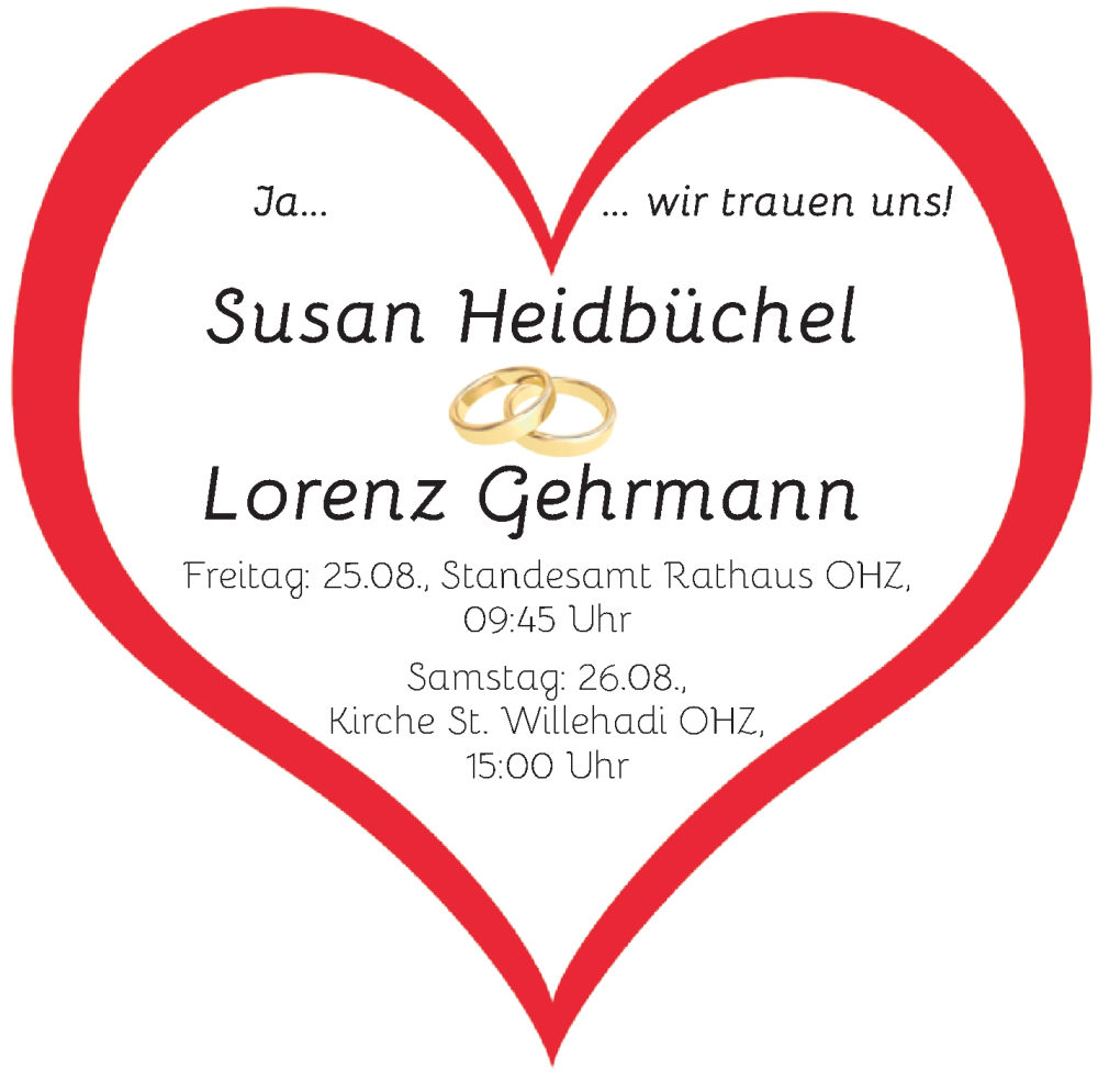 Hochzeitsanzeige von Susan Heidbüchel von Osterholzer Kreisblatt