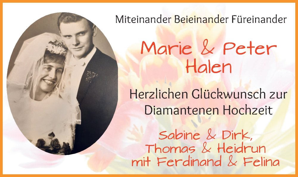 Hochzeitsanzeige von Marie Halen von WESER-KURIER
