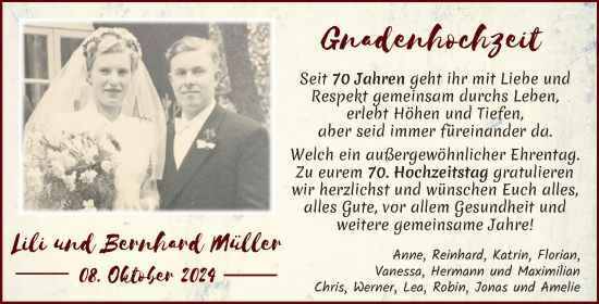 Hochzeitsanzeige von Lili Müller von Achimer Kurier/Verdener Nachrichten