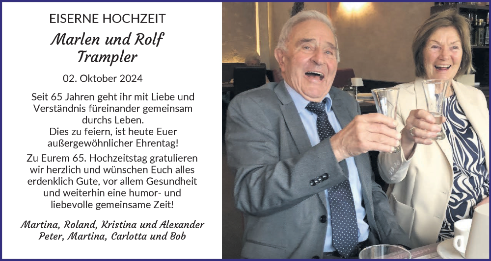 Hochzeitsanzeige von Marlen Trampler von WESER-KURIER