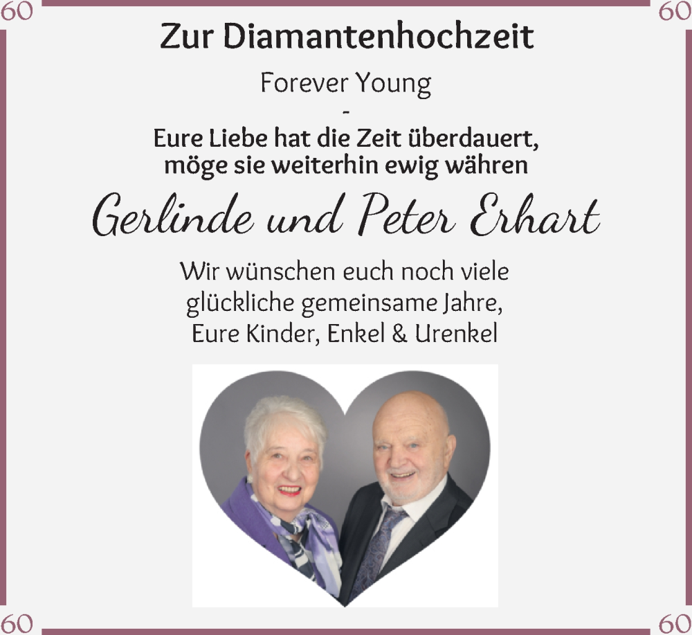 Hochzeitsanzeige von Gerlinde Erhart von WESER-KURIER