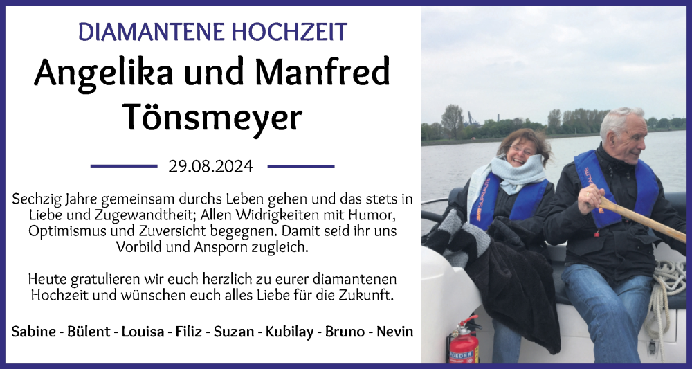 Hochzeitsanzeige von Angelika Tönsmeyer von WESER-KURIER
