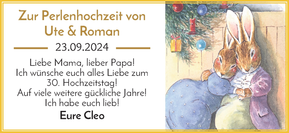 Hochzeitsanzeige von Ute  von WESER-KURIER