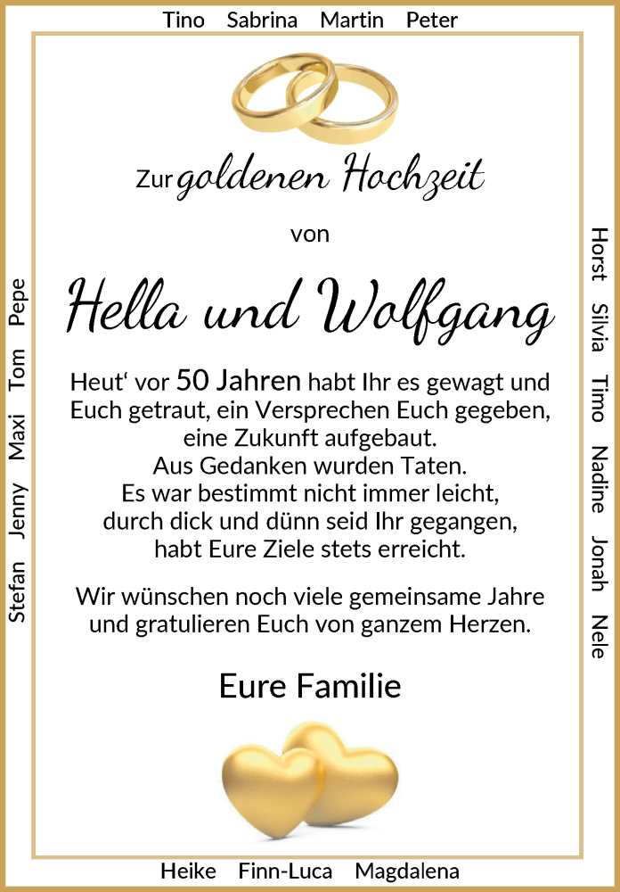 Hochzeitsanzeige von Hella  von Osterholzer Kreisblatt