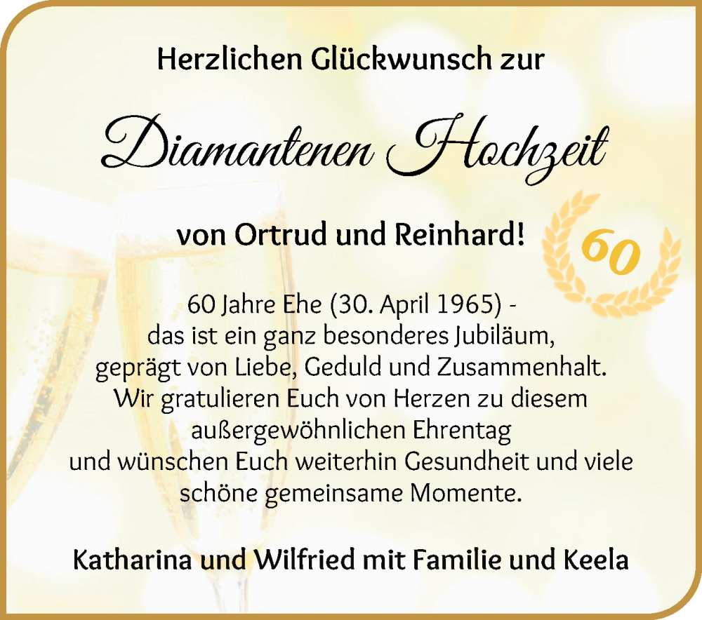 Hochzeitsanzeige von Ortrud  von WESER-KURIER