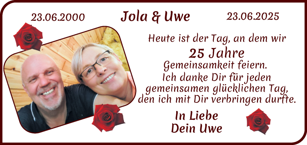 Hochzeitsanzeige von Jola  Dittmer von Die Norddeutsche