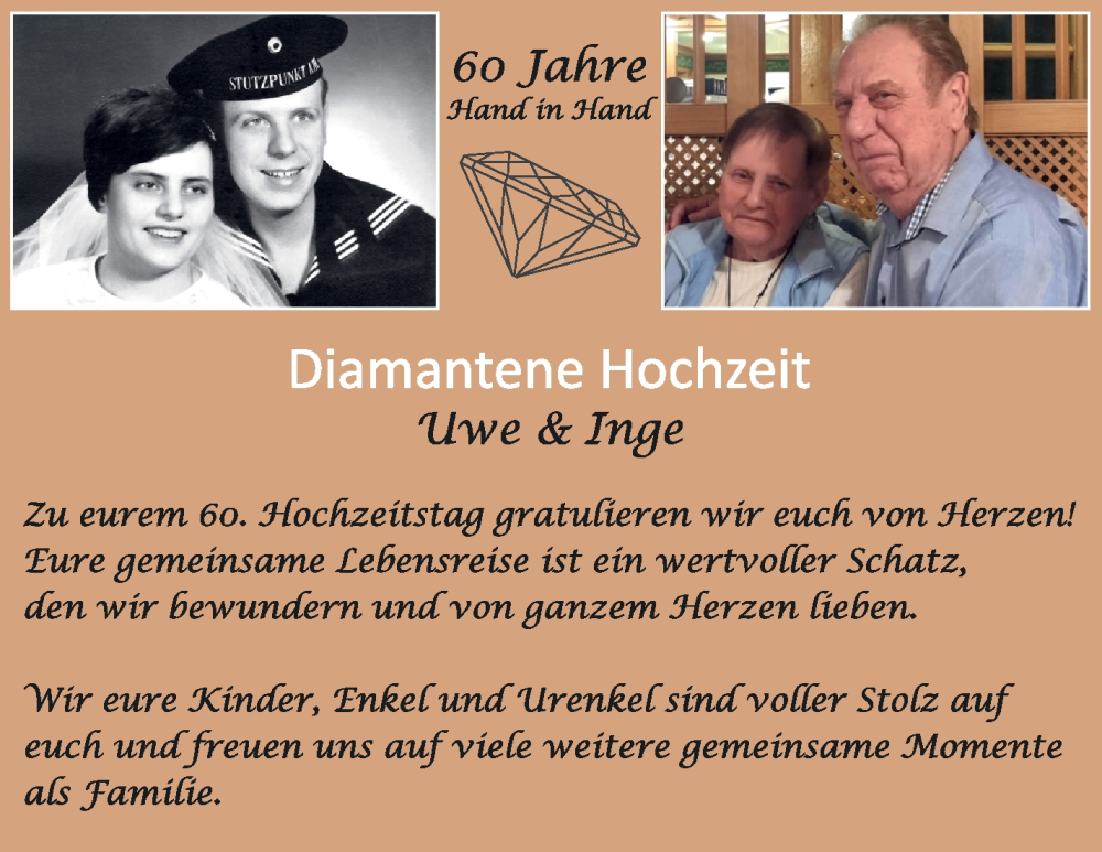 Hochzeitsanzeige von Uwe  von Wuemme Zeitung