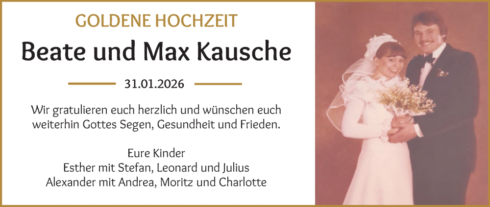 Anzeige für Beate Kausche vom 07.02.2026 aus Achimer Kurier/Verdener Nachrichten