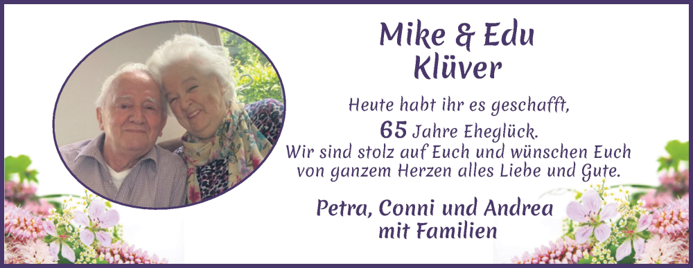 Anzeige für Mike Klüver vom 10.02.2026 aus WESER-KURIER