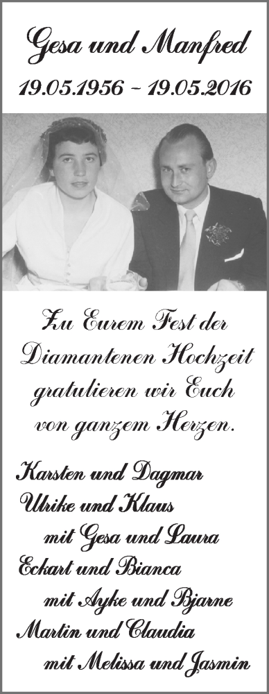 Hochzeitsanzeige von Gesa  von WESER-KURIER