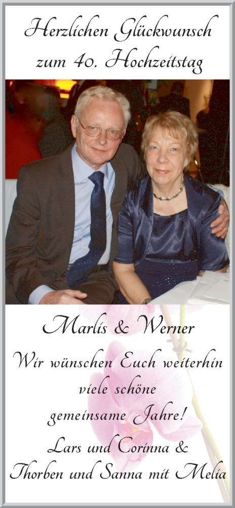 Hochzeitsanzeige von Marlis  von WESER-KURIER