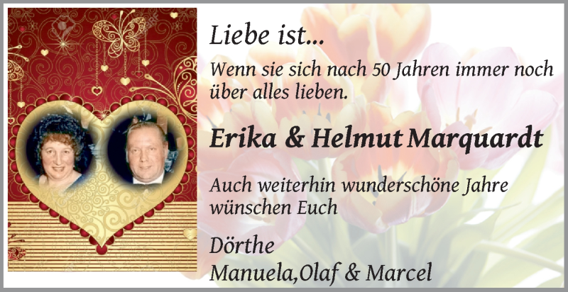 Hochzeitsanzeige von Erika Marquardt von WESER-KURIER