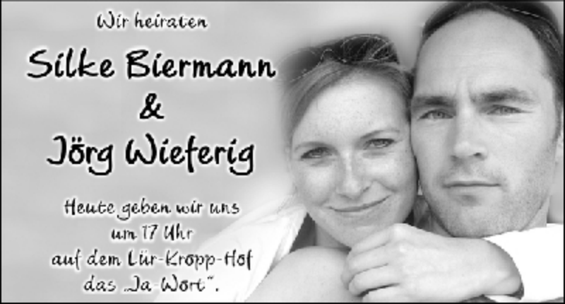Hochzeitsanzeige von Silke Biermann von WESER-KURIER