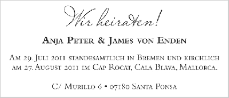 Hochzeitsanzeige von Anja Peter von WESER-KURIER