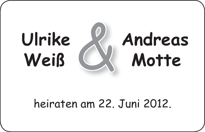 Hochzeitsanzeige von Ulrike Weiß von WESER-KURIER
