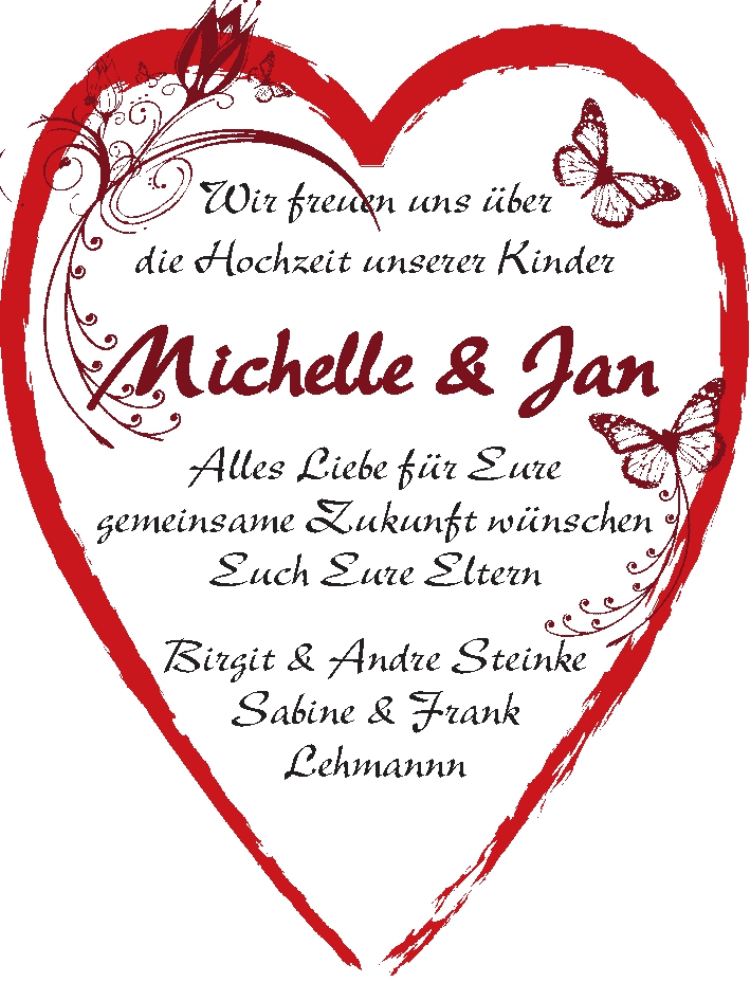 Hochzeitsanzeige von Michelle  von WESER-KURIER