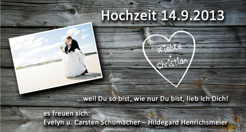 Hochzeitsanzeige von Wiebke  von WESER-KURIER
