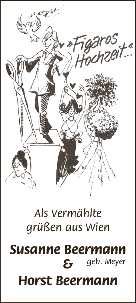Hochzeitsanzeige von Susanne Beermann von WESER-KURIER