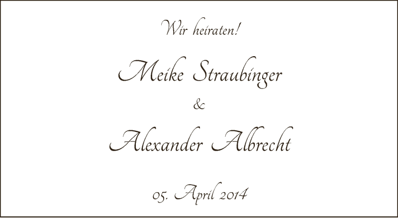 Hochzeitsanzeige von Meike Straubinger von WESER-KURIER