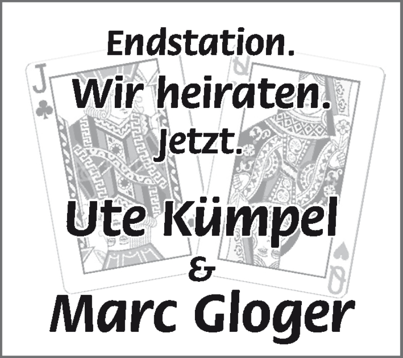 Hochzeitsanzeige von Ute Kümpel von WESER-KURIER