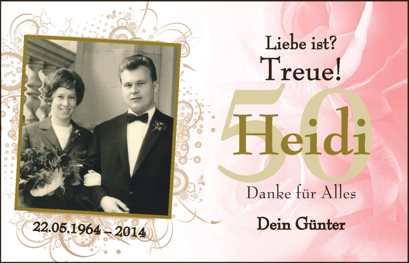 Hochzeitsanzeige von Heidi  von WESER-KURIER