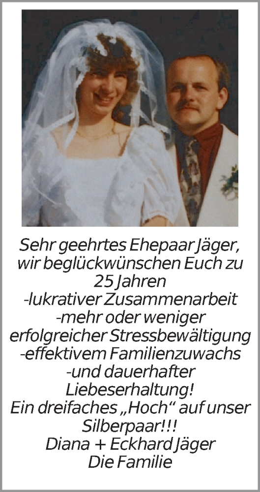 Hochzeitsanzeige von Diana Jäger von WESER-KURIER