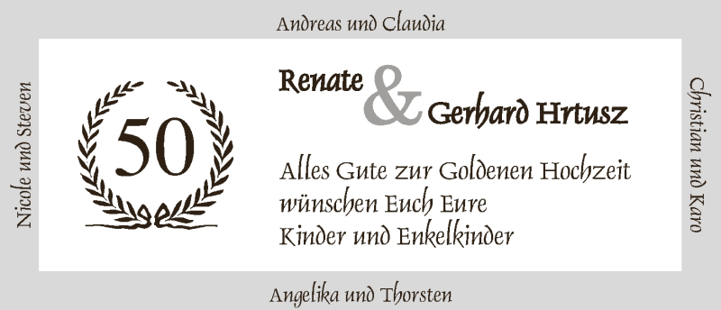 Hochzeitsanzeige von Renate Hrtusz von WESER-KURIER