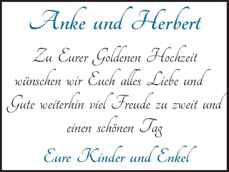 Hochzeitsanzeige von Anke  von WESER-KURIER