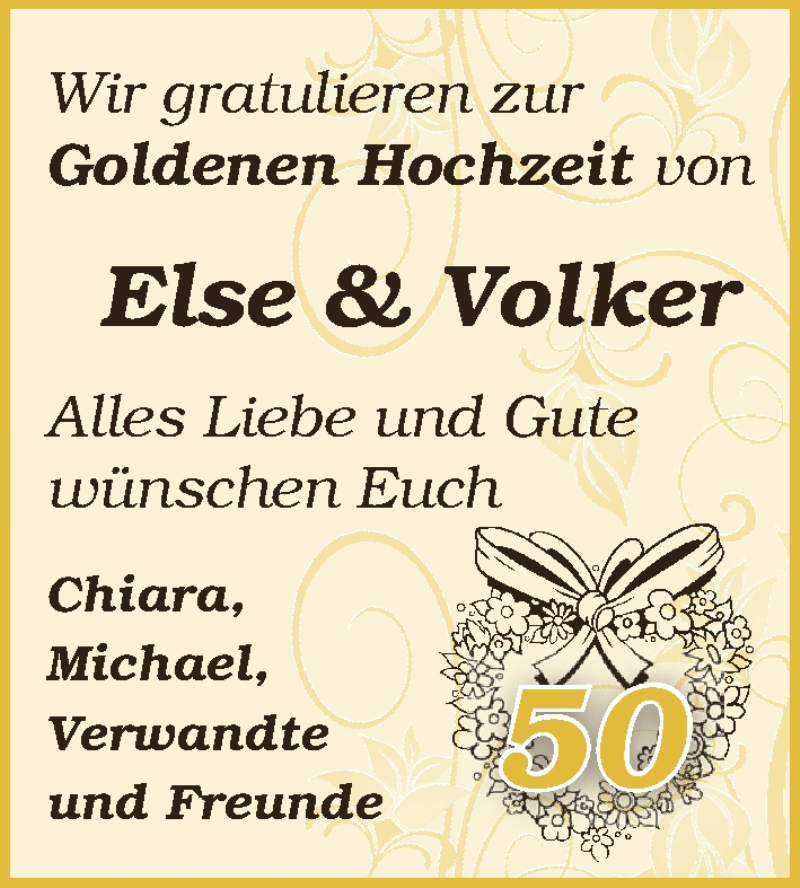 Hochzeitsanzeige von Else  von WESER-KURIER