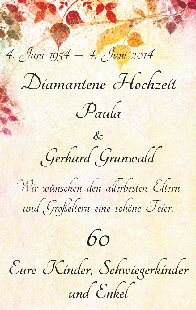 Hochzeitsanzeige von Paula Grunwald von WESER-KURIER