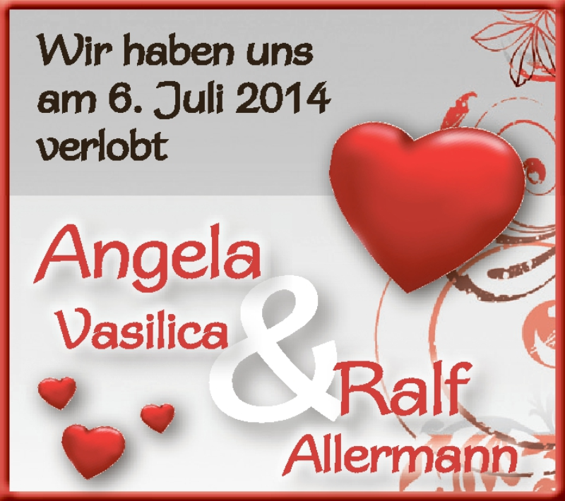 Hochzeitsanzeige von Angela Vasilica  von WESER-KURIER
