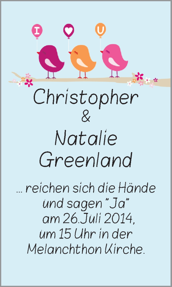 Hochzeitsanzeige von Christopher Grennland von WESER-KURIER